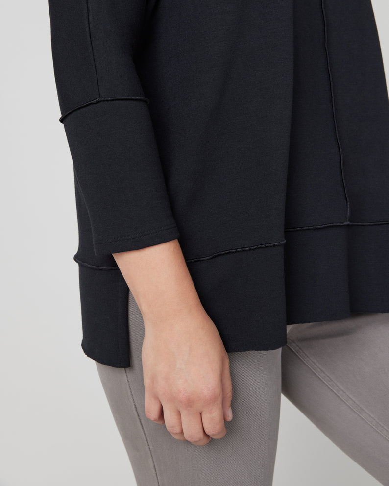 Perfect Length Top, Dolman 3/4 Sleeve Very Black - SPANX Perfect Length Top, Dolman 3/4 Sleeve Very Black - SPANX