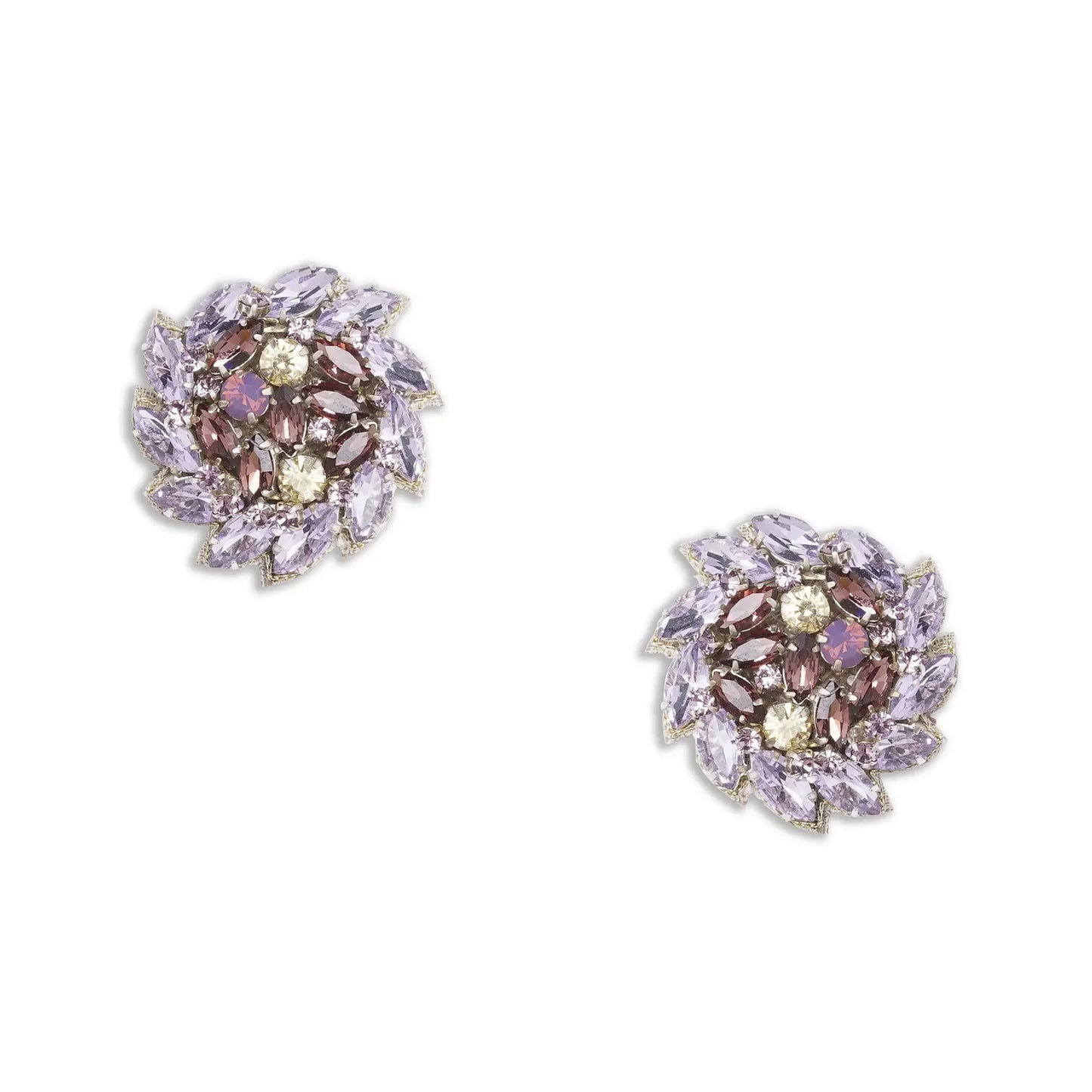 Dahlia Earrings Purple - Bhavna Kanakia