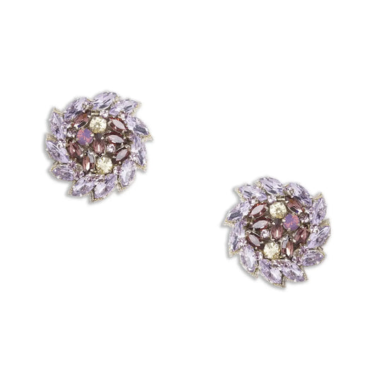 Dahlia Earrings Purple - Bhavna Kanakia