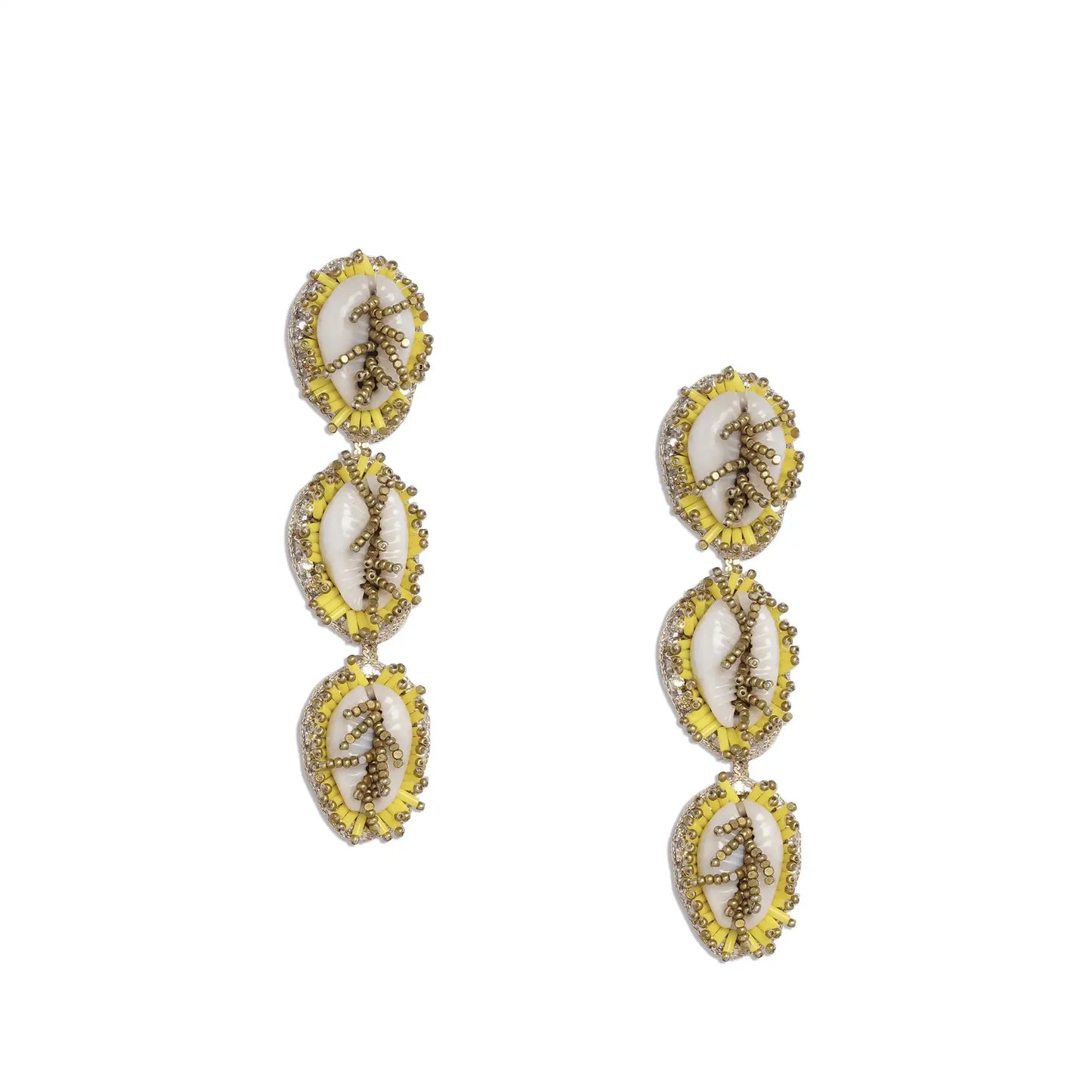 Jolie Earrings Yellow - Bhavna Kanakia