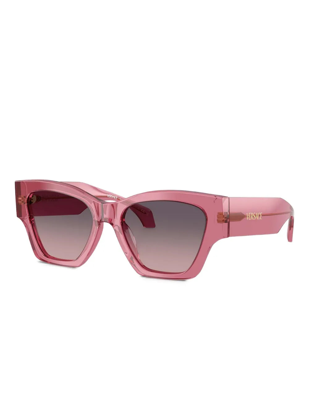 Cat-eye Sunglasses Transparent Pink - Versace