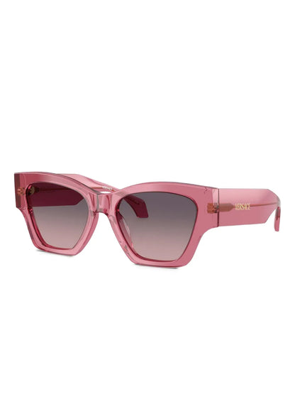 Cat-eye Sunglasses Transparent Pink - Versace