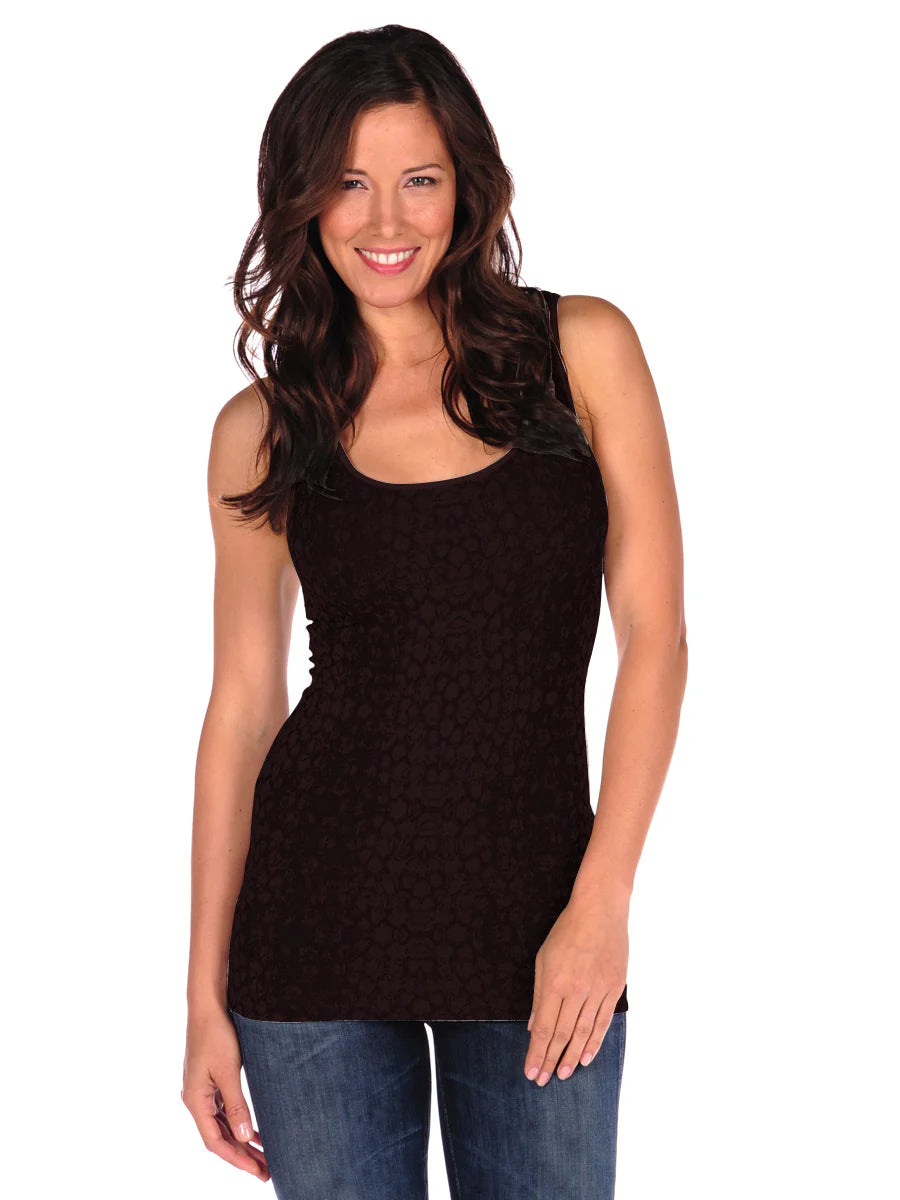Alligator Tank Chocolate/Black - Tees By Tina