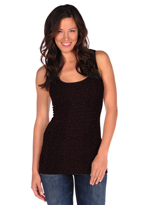 Alligator Tank Chocolate/Black - Tees By Tina