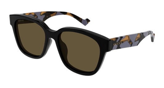 Men's Recycled Acetate Sunglasses Black Havana Brown - GUCCI