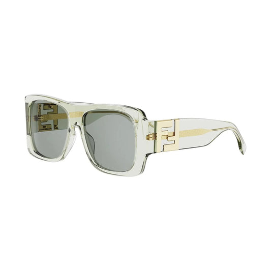 Forever Fendi Square Sunglasses Transparent Green - FENDI