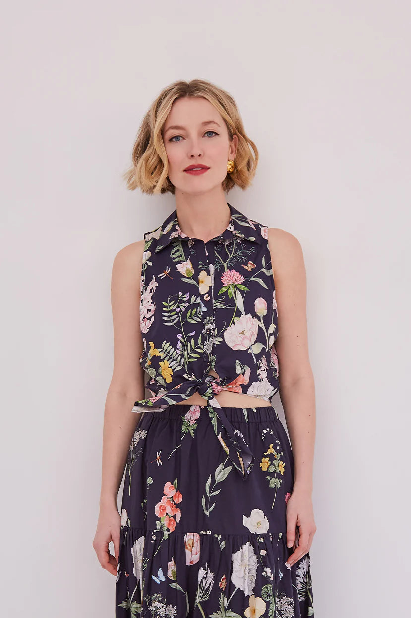 Highland Top Bloomsfield Navy - Cara Cara