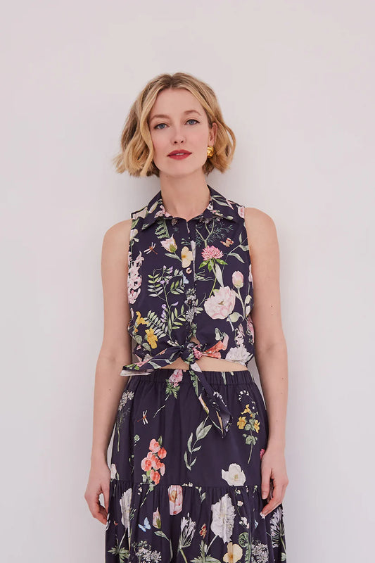 Highland Top Bloomsfield Navy - Cara Cara