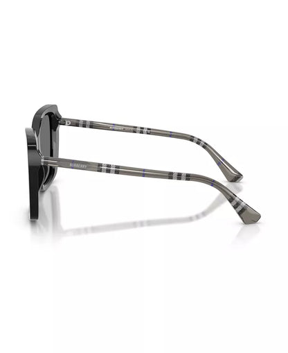 Square Sunglasses Black/Grey - Burberry