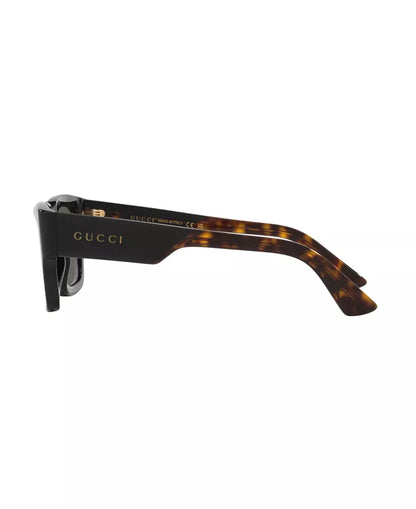 Mens Square Sunglasses Black/Havana - Gucci