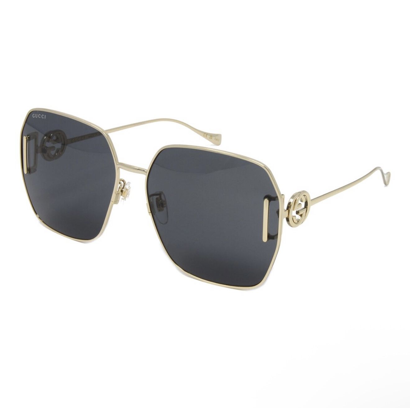 Womens Metal Sunglasses Gold - Gucci