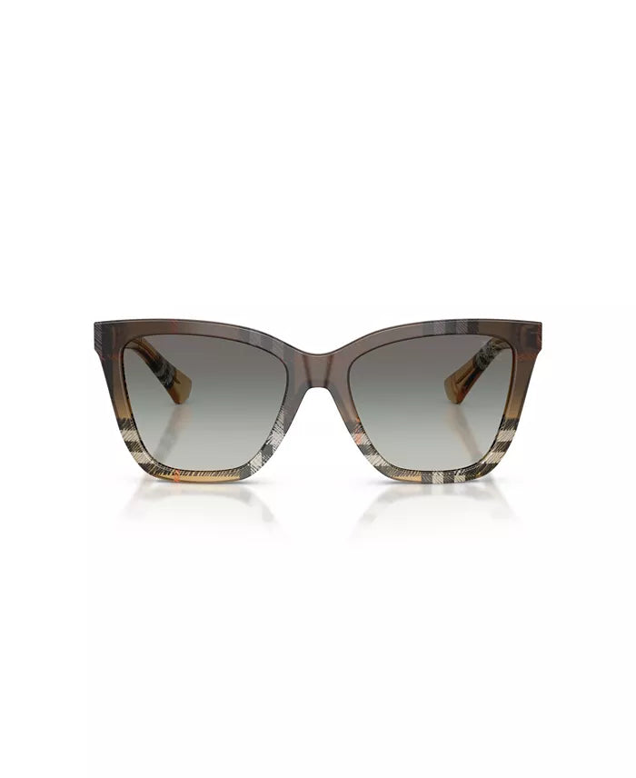 Square Sunglasses Check Gradient Sand - Burberry