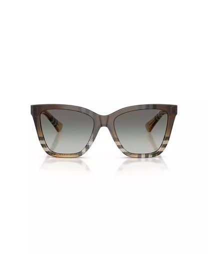 Square Sunglasses Check Gradient Sand - Burberry