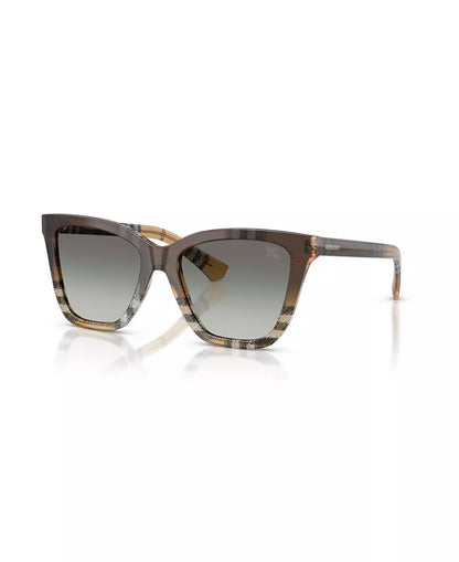 Square Sunglasses Check Gradient Sand - Burberry