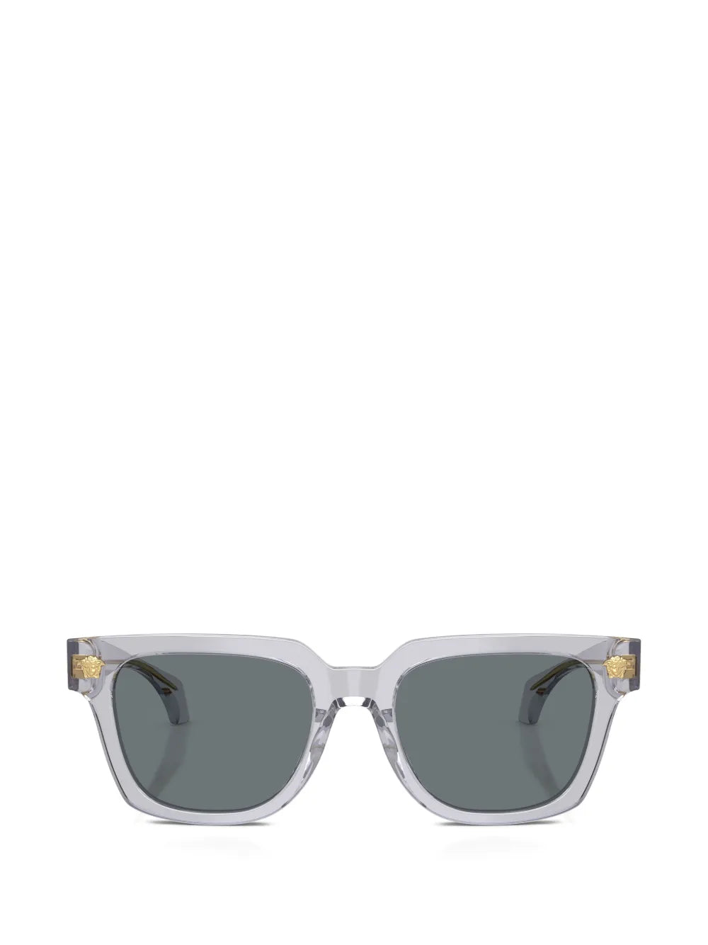 Square Medusa Sunglasses Transparent Grey - Versace