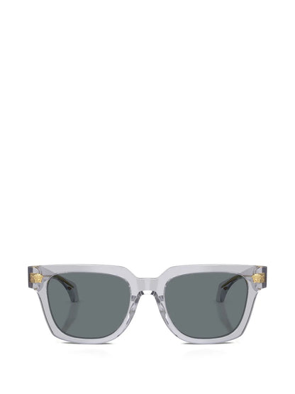 Square Medusa Sunglasses Transparent Grey - Versace