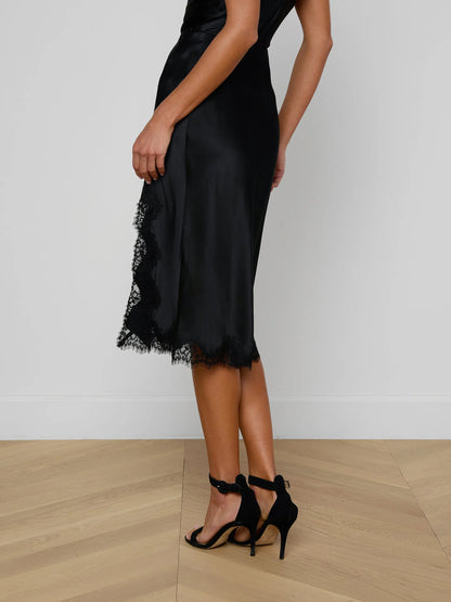 Tico Lace Skirt Black - L'AGENCE