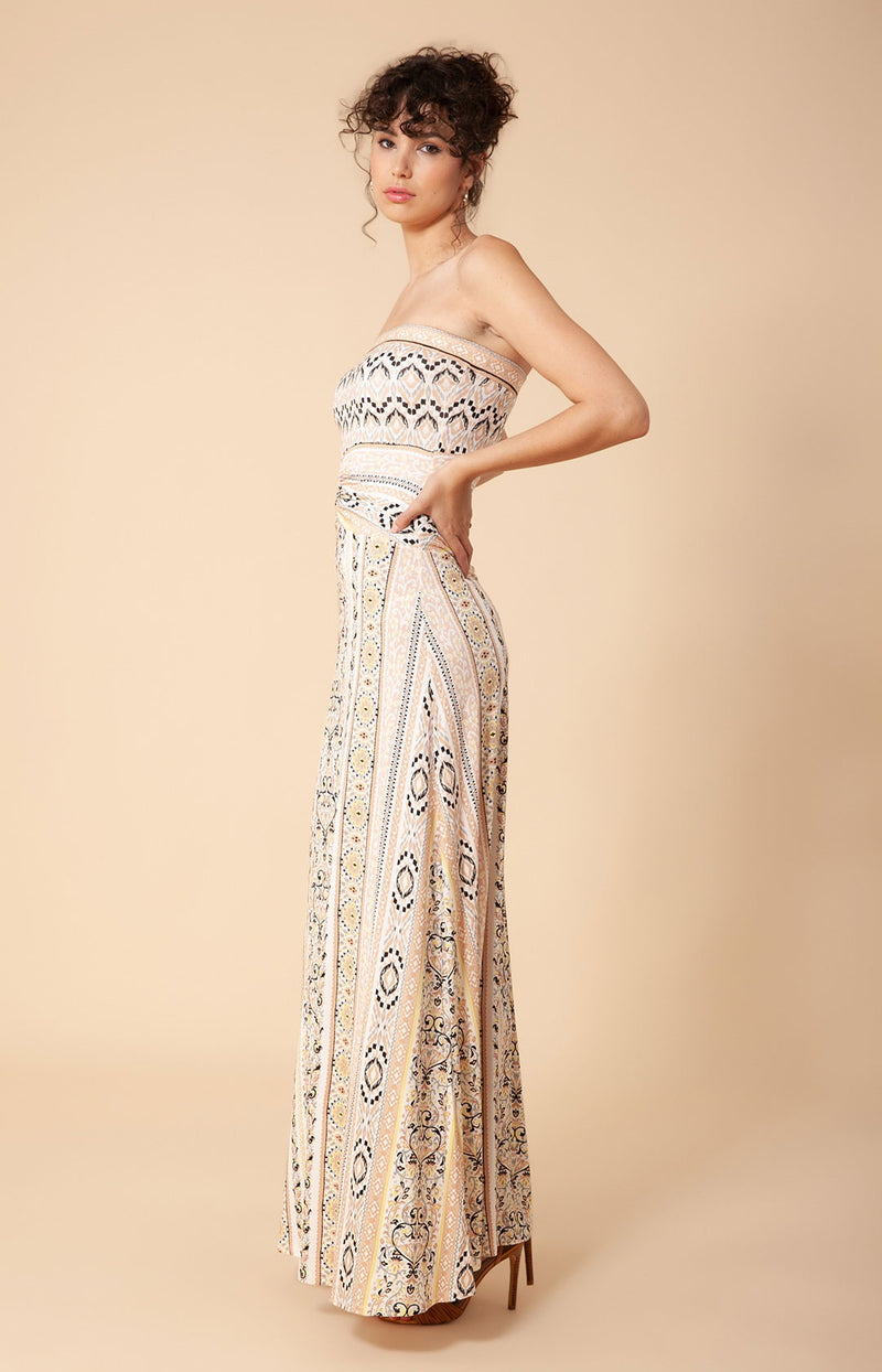 Hannah Jersey Maxi Dress Beige