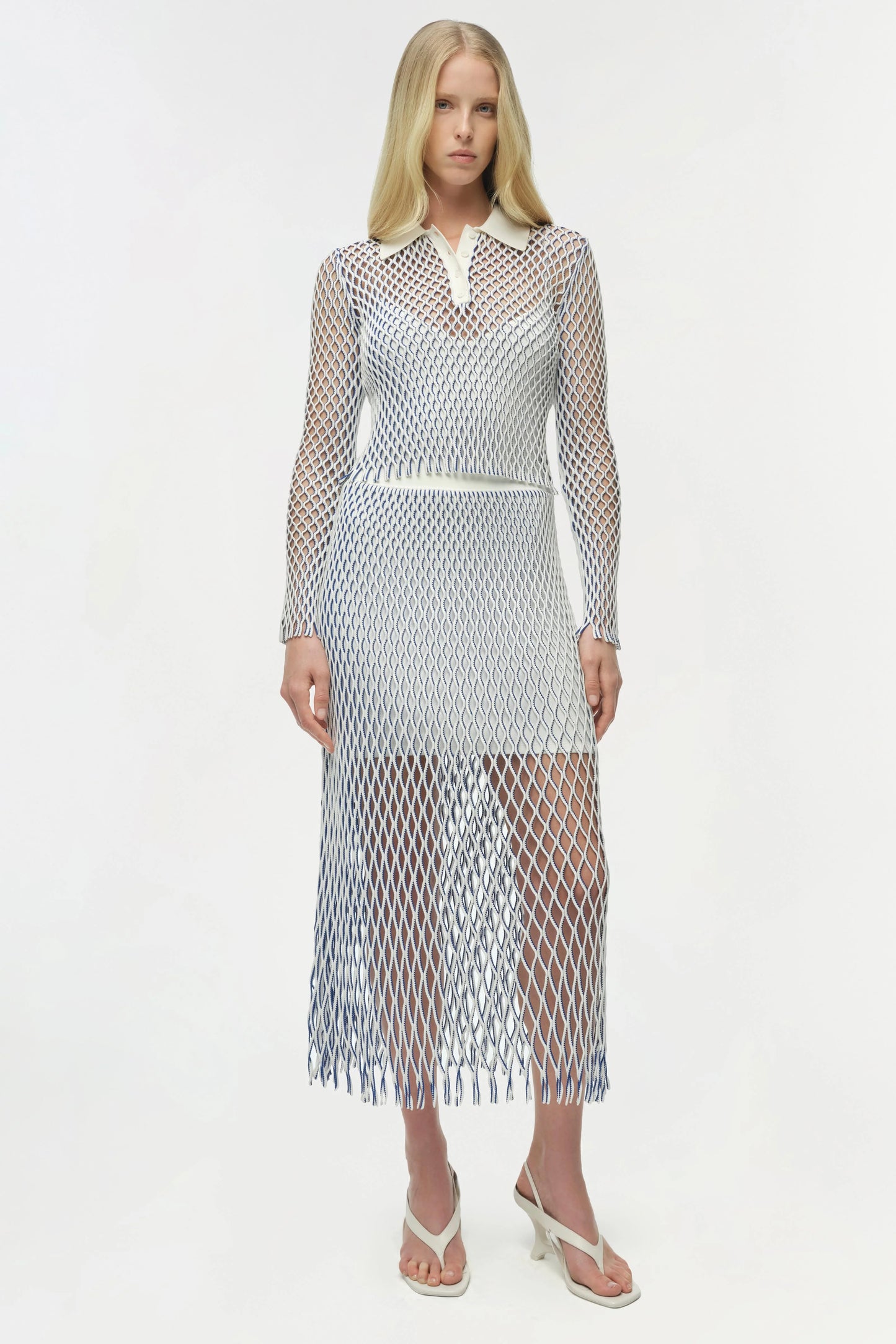 Petra Knit Polo Ivory Multi - Simkhai