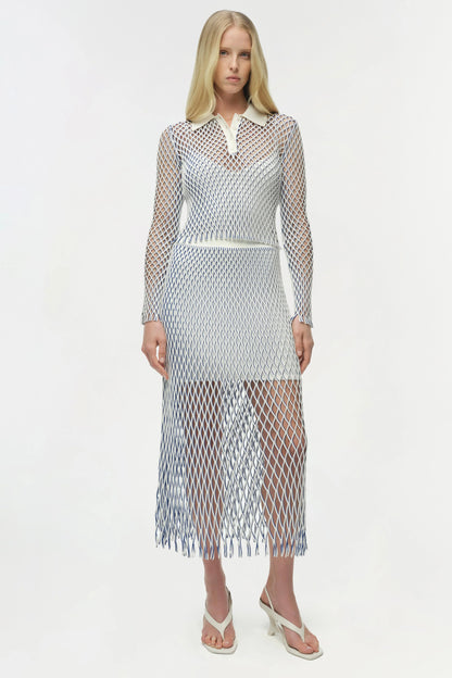 Petra Knit Polo Ivory Multi - Simkhai