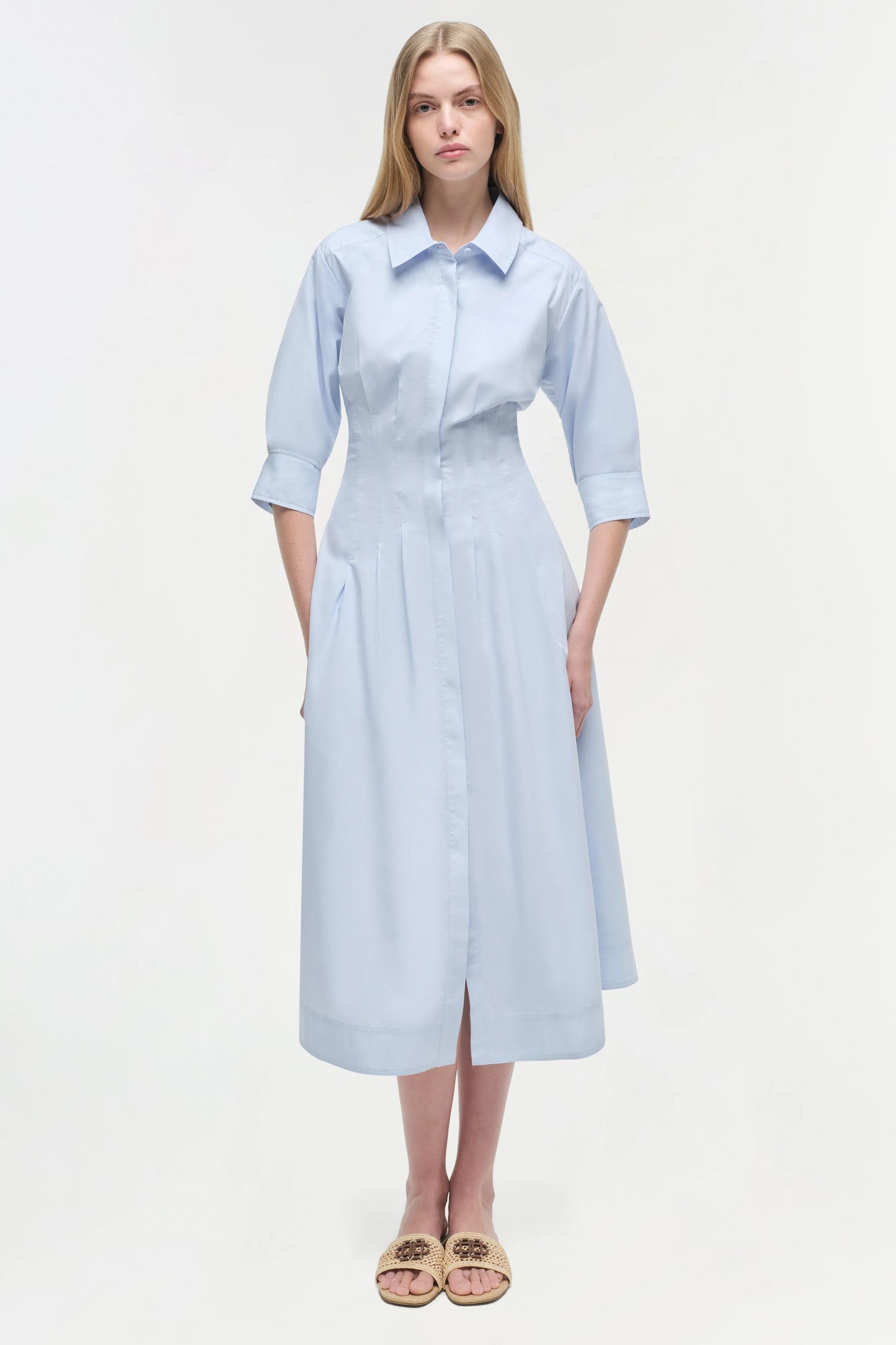 Jazz Cotton Midi Dress French Blue - Simkhai