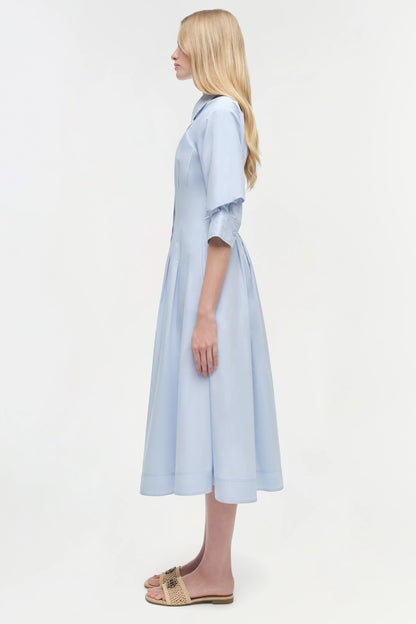 Simkhai Women's Jazz Cotton Midi Dress in French Blue, Size Large