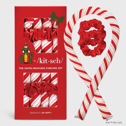 Elf x Kitsch Satin Heatless Set Candy Cane - KITSCH