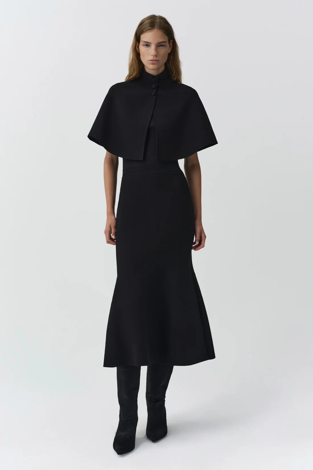 Ellington Compact Knit Cape Black - Simkhai