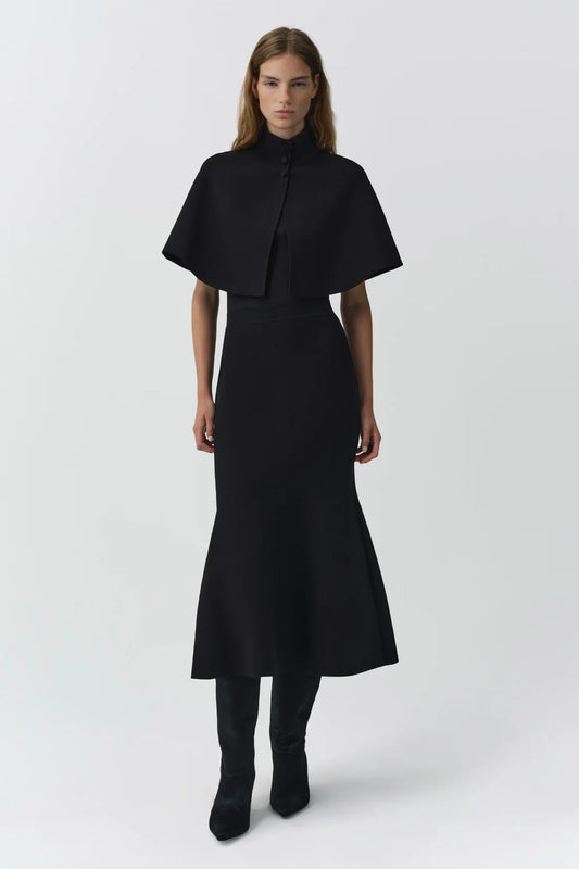 Ellington Compact Knit Cape Black - Simkhai
