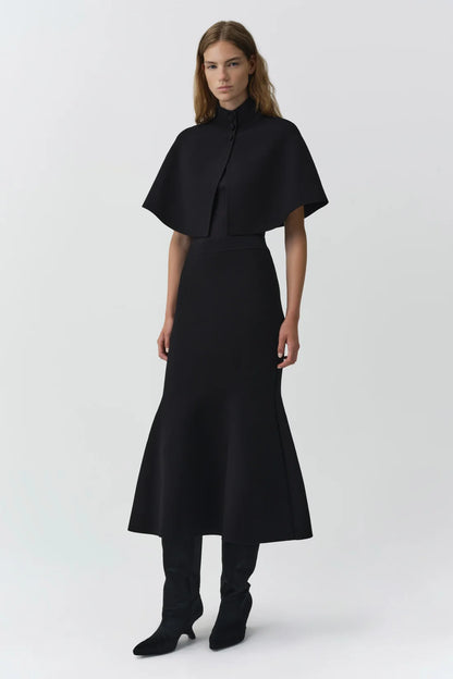 Ellington Compact Knit Cape Black - Simkhai