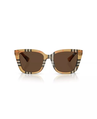 Check Cat-eye Sunglasses Sand - Burberry