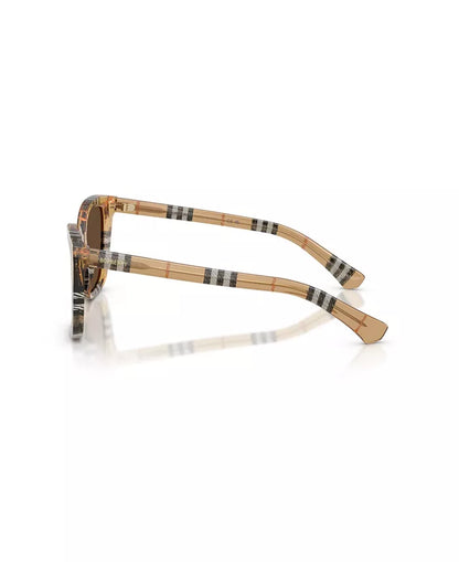Check Cat-eye Sunglasses Sand - Burberry