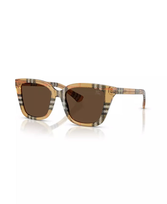 Check Cat-eye Sunglasses Sand - Burberry
