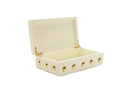 Decorative Box with Gold Ball Design - Jackie Z Style Co