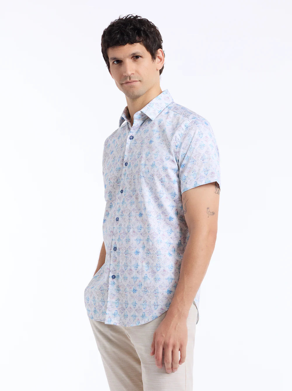 Greatorex Short Sleeve Button Down Shirt Multi - Robert Graham