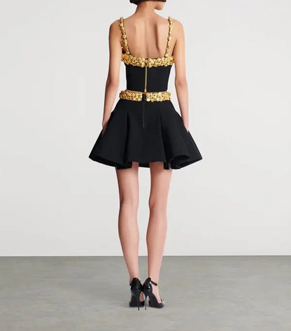 Wool Button-Embellished Cami Top Black - Balmain