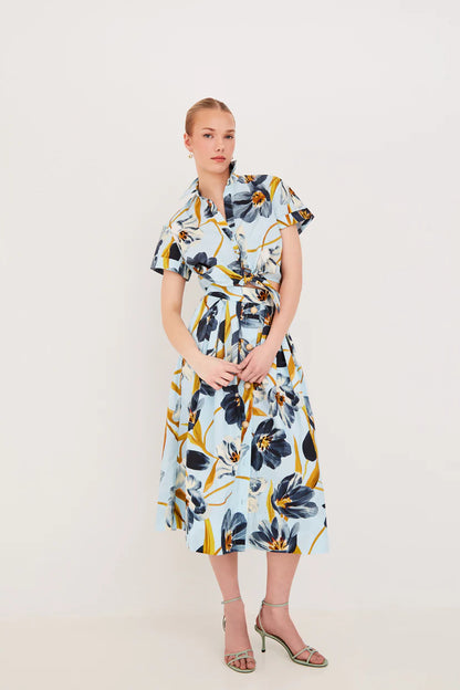 Marge Skirt Marais Bloom Blue - Cara Cara