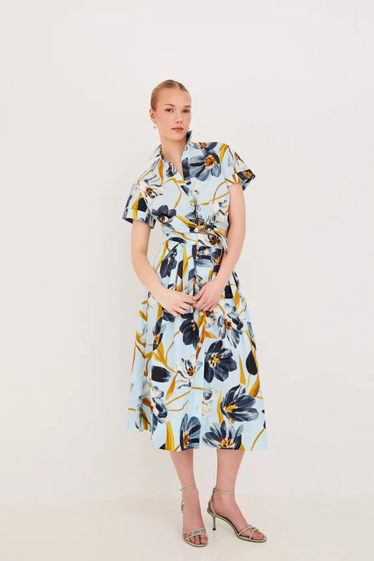 Marge Skirt Marais Bloom Blue - Cara Cara