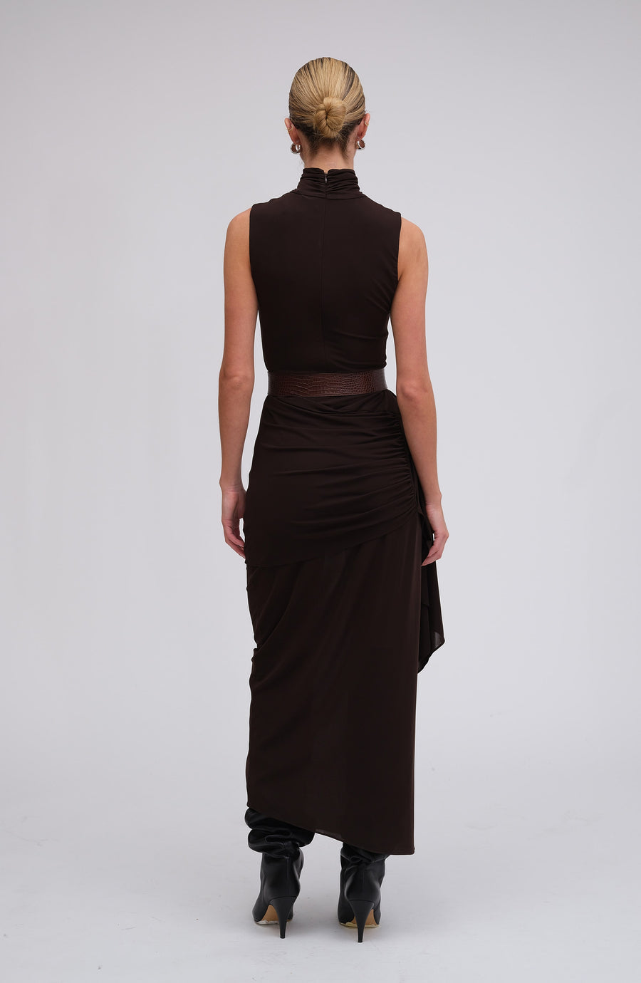 Crystal Dress Chocolate Brown - Ronny Kobo