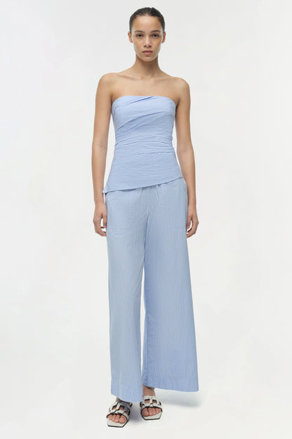 Arden Pull On Pant Periwinkle Stripe - Simkhai