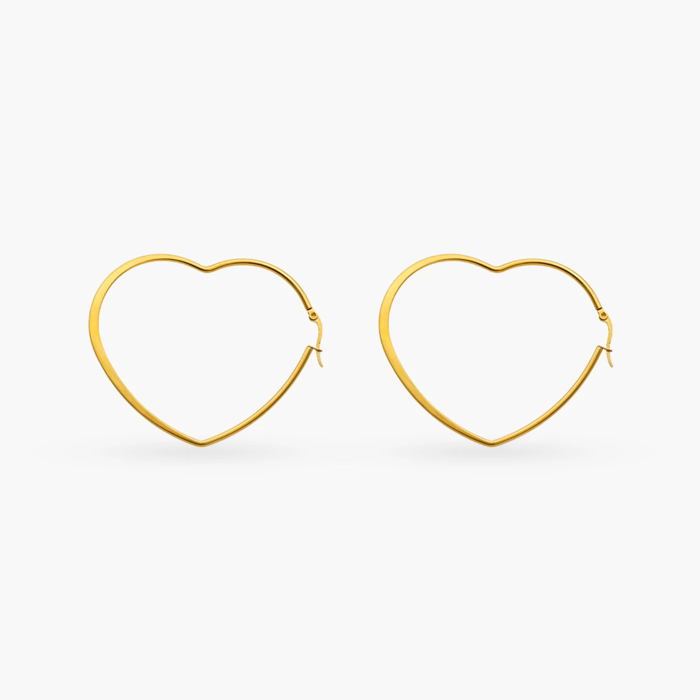 Large Heart Hoop Earrings Gold - Love You More