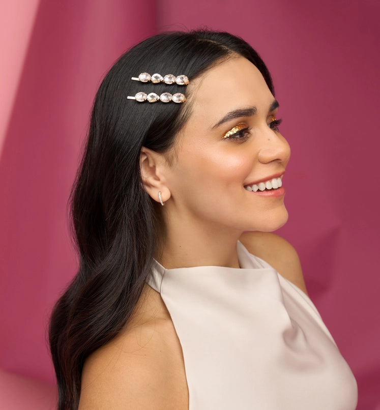 Gemstone Bobby Pins White - KITSCH