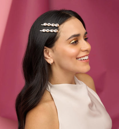 Gemstone Bobby Pins White - KITSCH