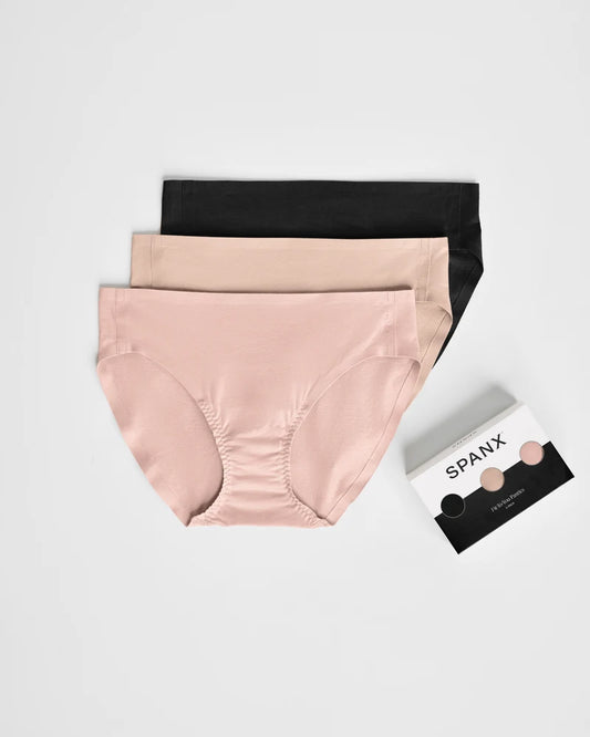 Bikini 3-Pack Box Very Black/Toasted Oatmeal/Vintage Rose - SPANX