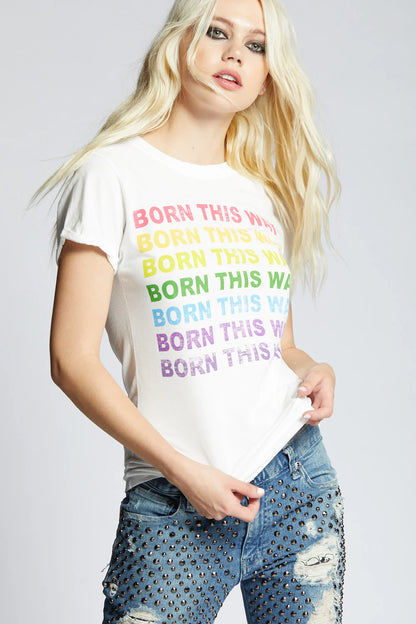 Born This Way Tee Pearl - Recycled Karma