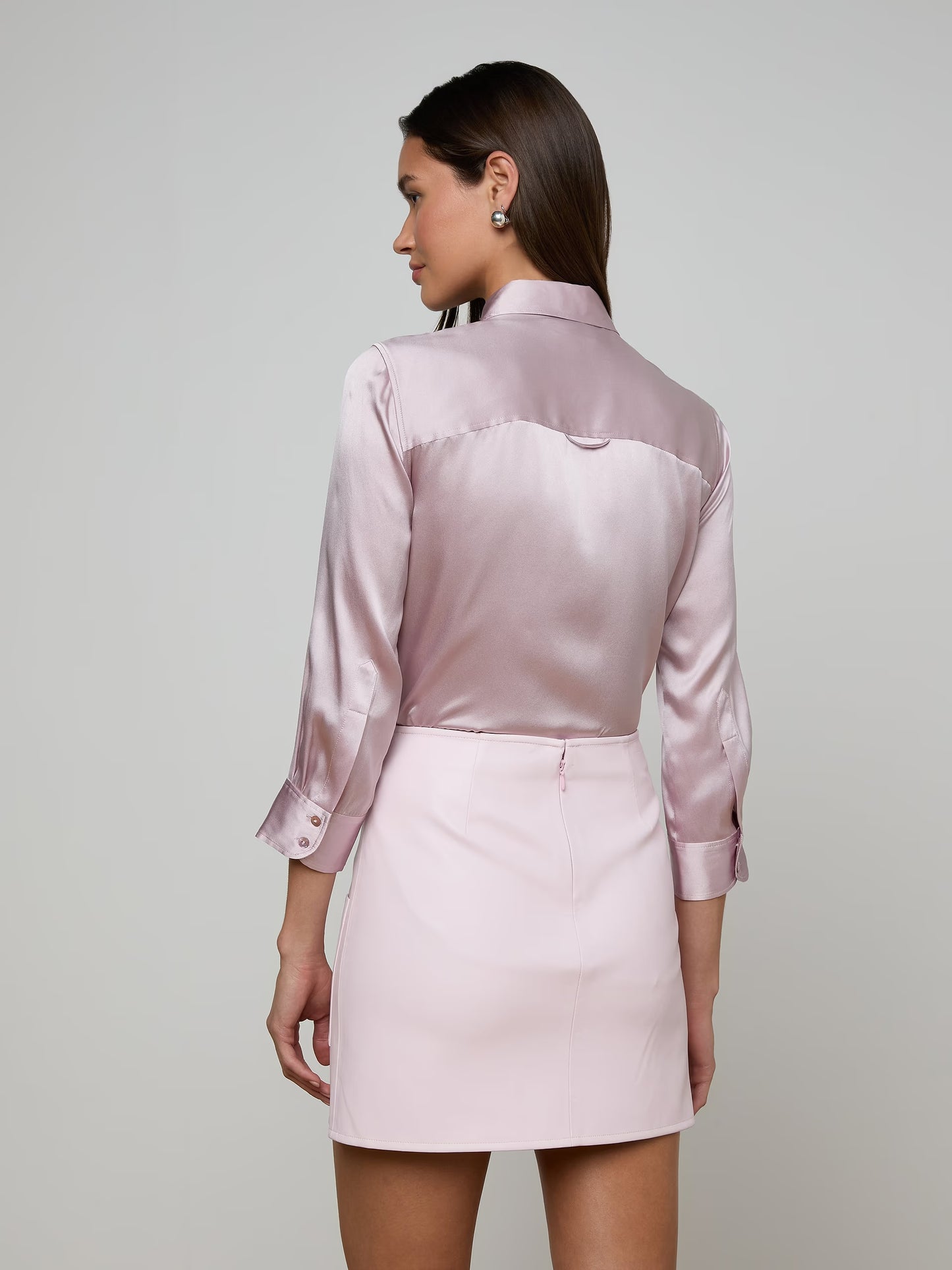 Dani Silk Blouse Icy Lilac - L'AGENCE