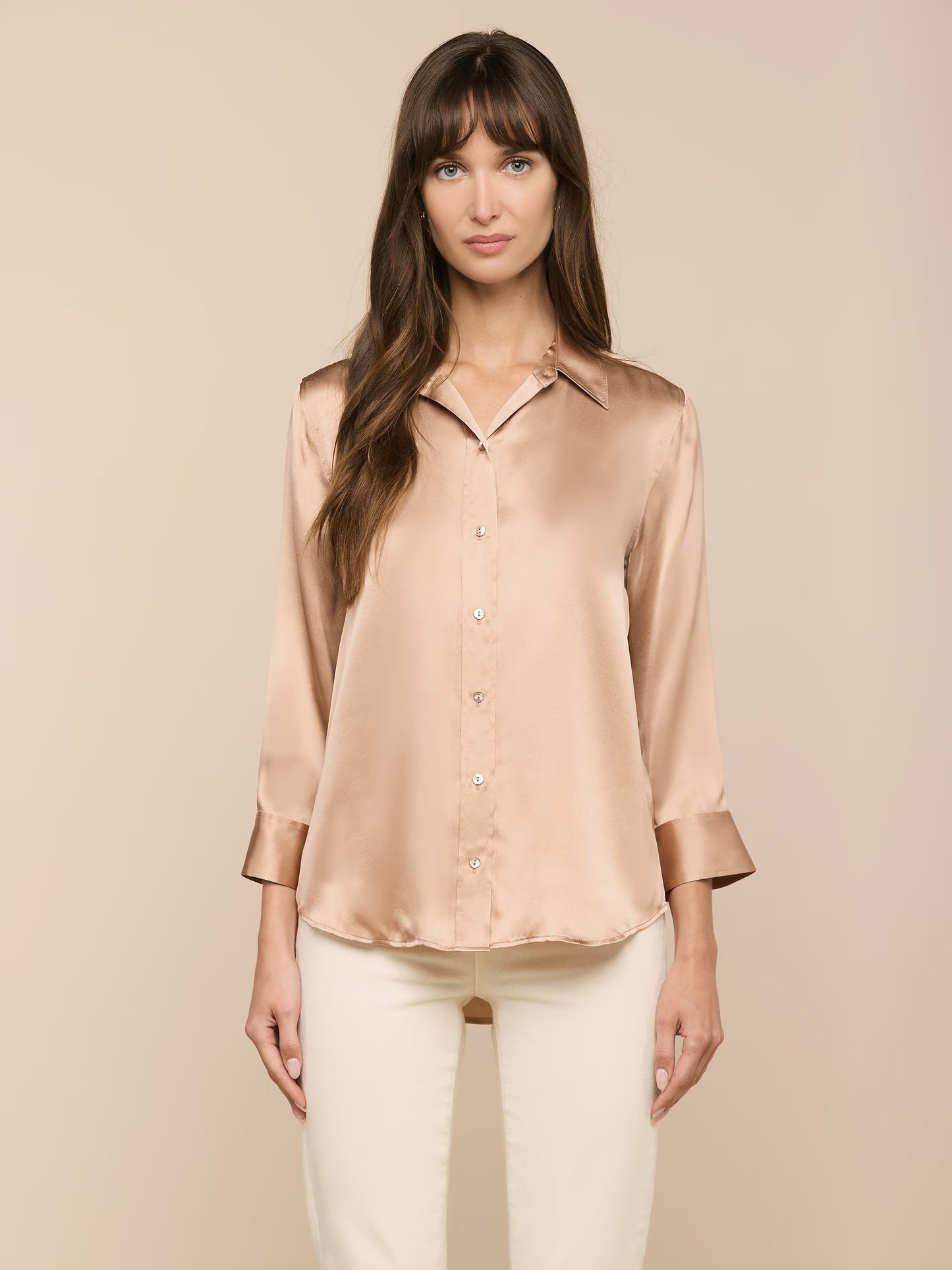 Dani Silk Blouse Soft Nude - L'AGENCE