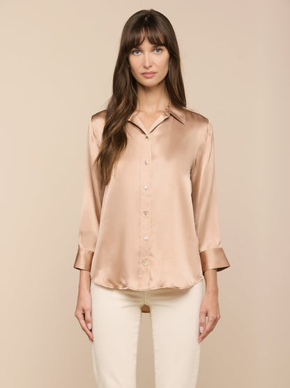 Dani Silk Blouse Soft Nude - L'AGENCE