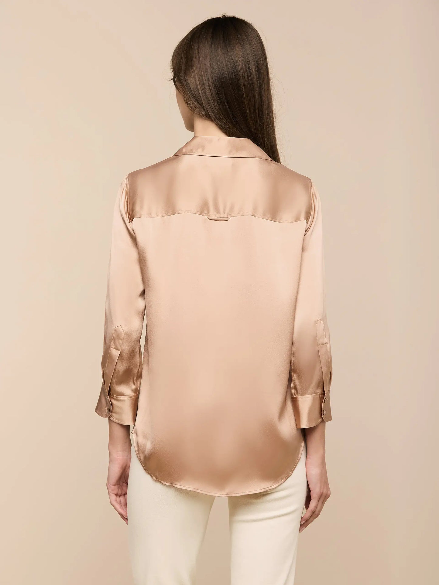 Dani Silk Blouse Soft Nude - L'AGENCE