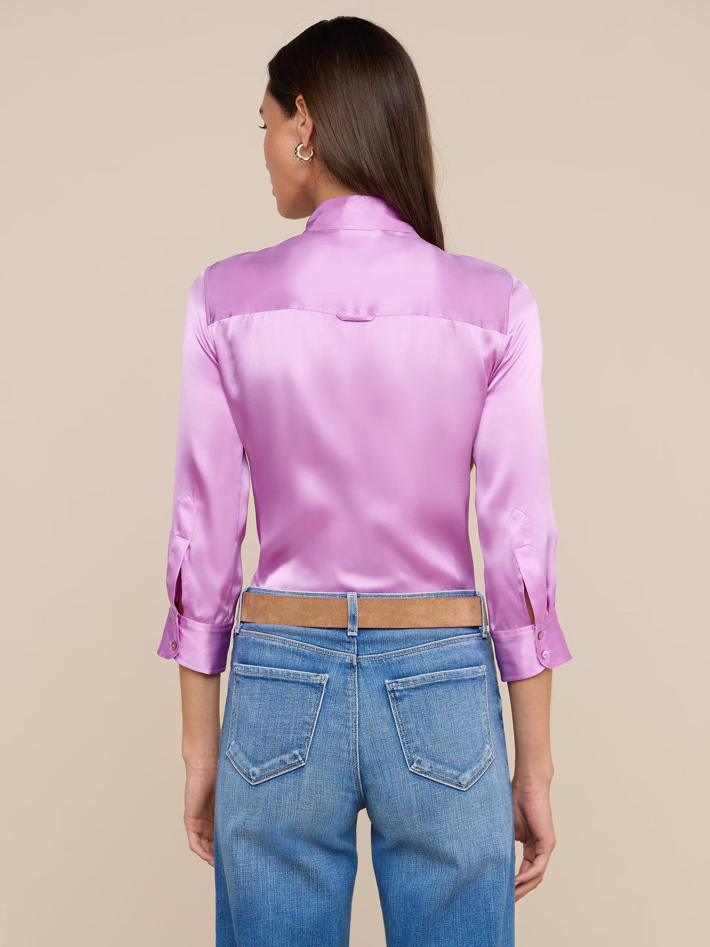 Dani Silk Blouse Vivid Violet - L'AGENCE
